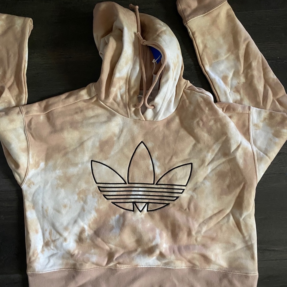 Adidas tie dye crop sweater